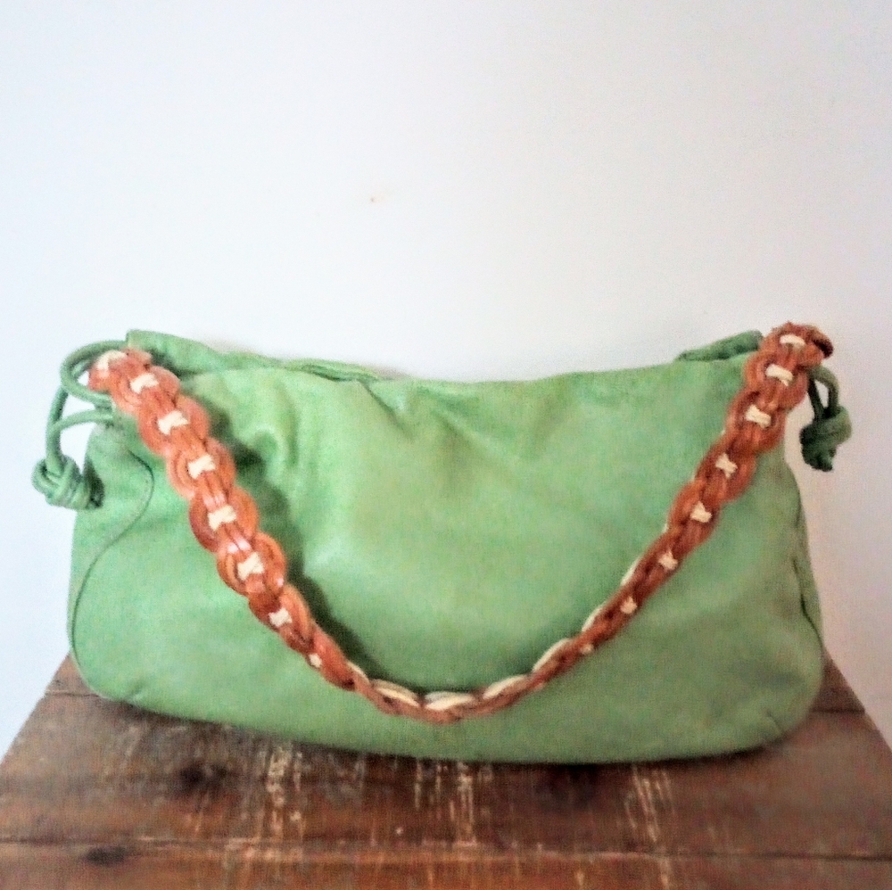 Fossil Small Drawstring Leather Hobo Bag